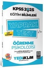 Yediiklim 2025 KPSS Eğitim Bilimleri Öğrenme Psikolojisi Yaprak Test Çek Kopart Yediiklim Yayınları