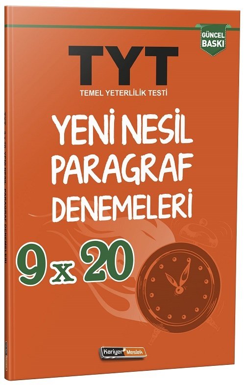 Kariyer Meslek YKS TYT Paragraf 9x20 Deneme Kariyer Meslek Yayınları