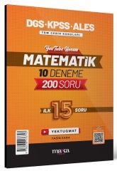 Marka 2025 DGS KPSS ALES Matematik YouTube Hocam İlk 15 Soru 10 Deneme Video Çözümlü - Yasin Kara Marka Yayınları