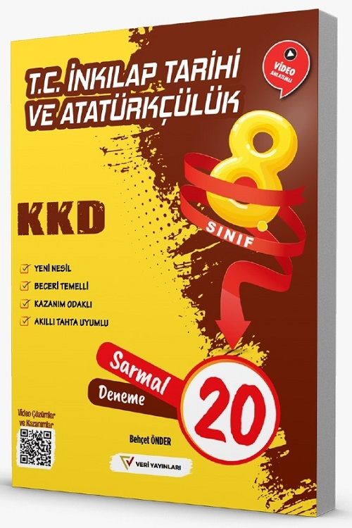 Veri Yayınları 8. Sınıf TC İnkılap Tarihi ve Atatürkçülük KKD Sarmal 20 Deneme Veri Yayınları