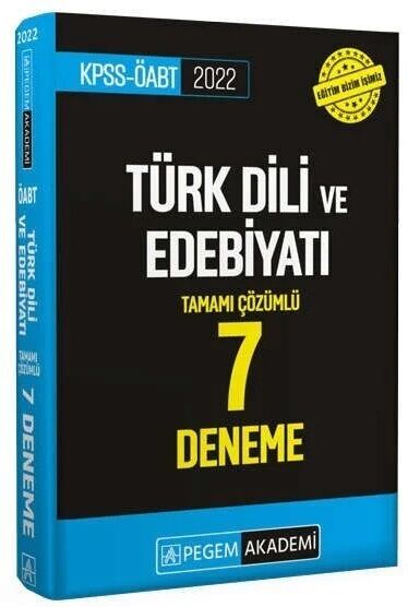 SÜPER FİYAT - Pegem 2022 ÖABT Türk Dili ve Edebiyatı 7 Deneme Çözümlü Pegem Akademi Yayınları