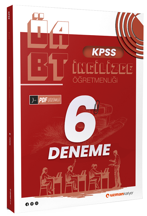 SÜPER FİYAT - Uzman Kariyer ÖABT İngilizce Öğretmenliği 6 Deneme PDF Çözümlü Uzman Kariyer Yayınları