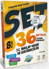 Ünlüler 8. Sınıf TC İnkılap Tarihi ve Atatürkçülük SET 36 Haftalık Kazanım Denemeleri Ünlüler Yayınları