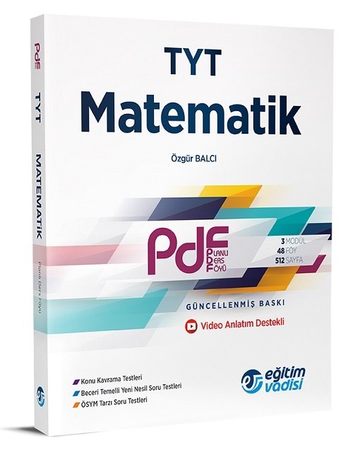 Eğitim Vadisi YKS TYT Matematik Planlı Ders Föyü PDF Video Anlatım Destekli Eğitim Vadisi Yayınları