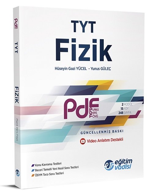 Eğitim Vadisi YKS TYT Fizik Planlı Ders Föyü PDF Video Anlatım Destekli Eğitim Vadisi Yayınları