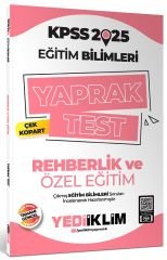 Yediiklim 2025 KPSS Eğitim Bilimleri Rehberlik Yaprak Test Çek Kopart Yediiklim Yayınları