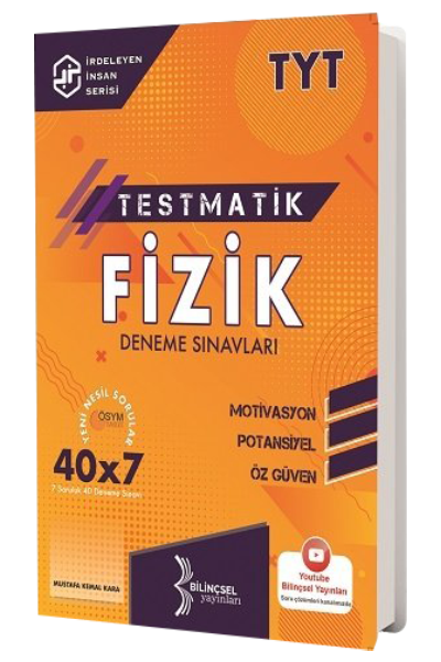 Bilinçsel YKS TYT Fizik Testmatik 40x7 Deneme Sınavları Bilinçsel Yayınları