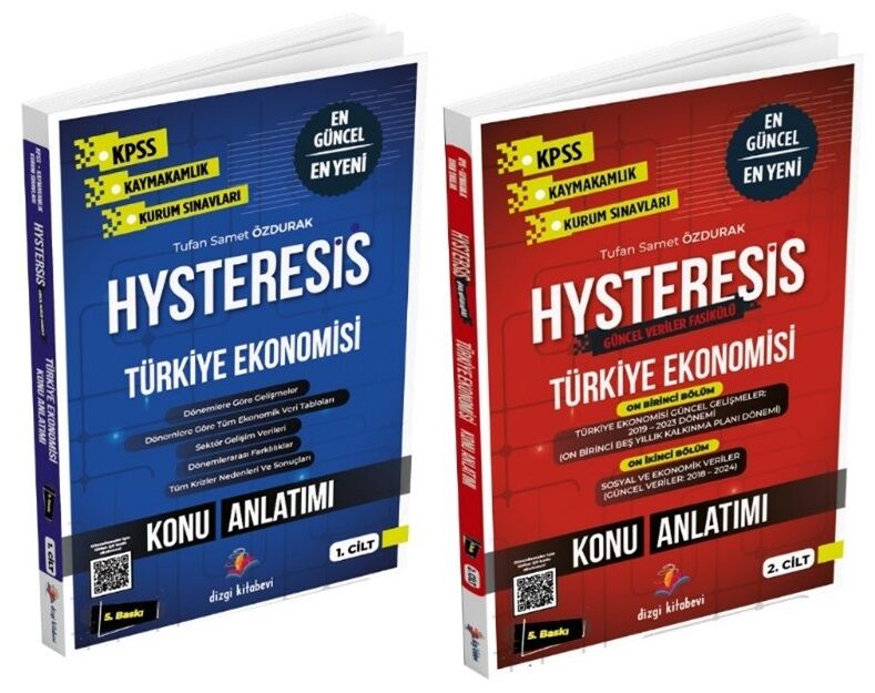 Dizgi Kitap HYSTERESİS KPSS Kaymakamlık Türkiye Ekonomisi Konu Anlatımı 2 Cilt Dizgi Kitap