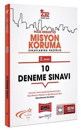 SÜPER FİYAT - Yargı 2022 Polis Meslek İçi Misyon Koruma 10 Deneme Yıldız Serisi 2. Baskı Yargı Yayınları