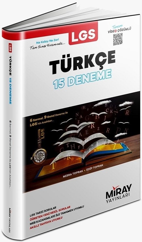 Miray 8. Sınıf LGS Türkçe 15 Deneme Video Çözümlü Miray Yayınları