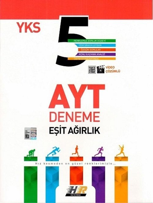 Hız ve Renk YKS AYT Eşit Ağırlık 5 Deneme Hız ve Renk Yayınları