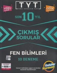 Ünlüler YKS TYT Fen Bilimleri Son 10 Yıl Çıkmış Sorular 10 Deneme Ünlüler Yayınları