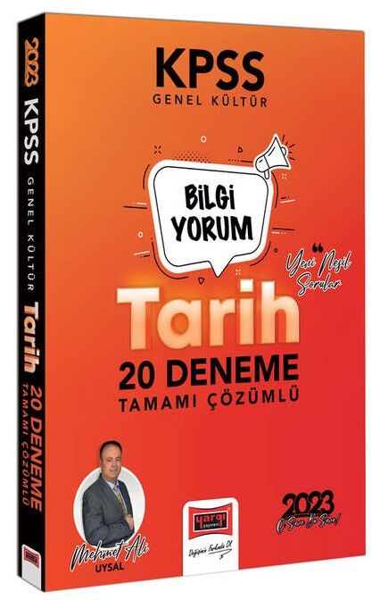 Yargı 2023 KPSS Tarih Bilgi Yorum 20 Deneme Çözümlü - Mehmet Ali Uysal Yargı Yayınları