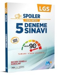 Martı Plus 8. Sınıf LGS Spoiler 5 Deneme Video Çözümlü Martı Plus Yayınları