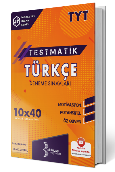 Bilinçsel YKS TYT Türkçe Testmatik 10x40 Deneme Sınavları Bilinçsel Yayınları