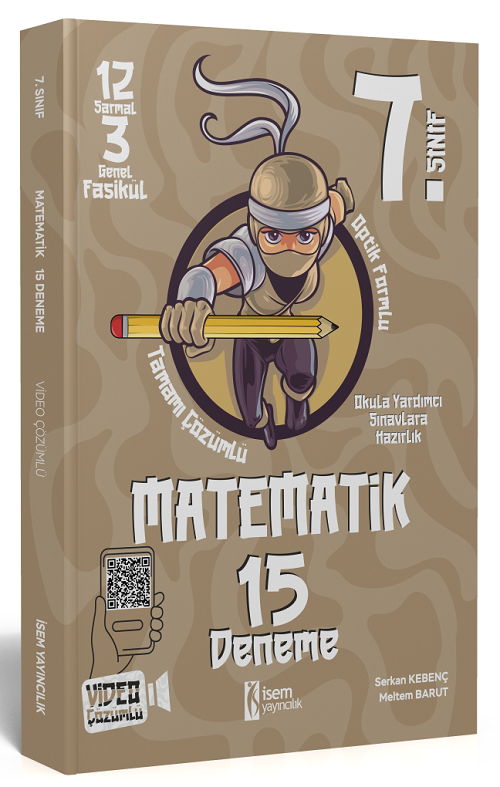 İsem 7. Sınıf Matematik 15 Deneme Video Çözümlü İsem Yayıncılık