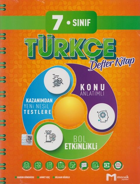 Mozaik 7. Sınıf Türkçe İntro Konu Anlatımlı Defter Kitap Mozaik Yayınları