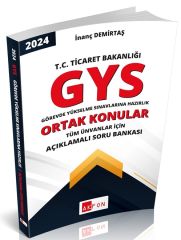 Akfon 2024 GYS TC Ticaret Bakanlığı Ortak Konular Açıklamalı Soru Bankası Görevde Yükselme Akfon Yayınları