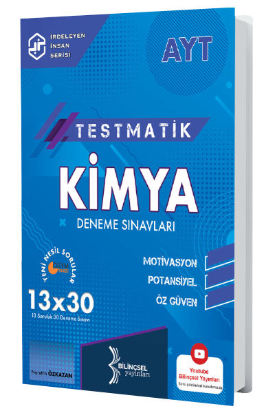 Bilinçsel YKS AYT Kimya Testmatik 13x30 Deneme Sınavları Bilinçsel Yayınları