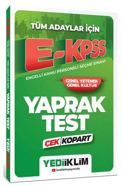 Yediiklim 2024 EKPSS Yaprak Test Çek Kopart Yediiklim Yayınları