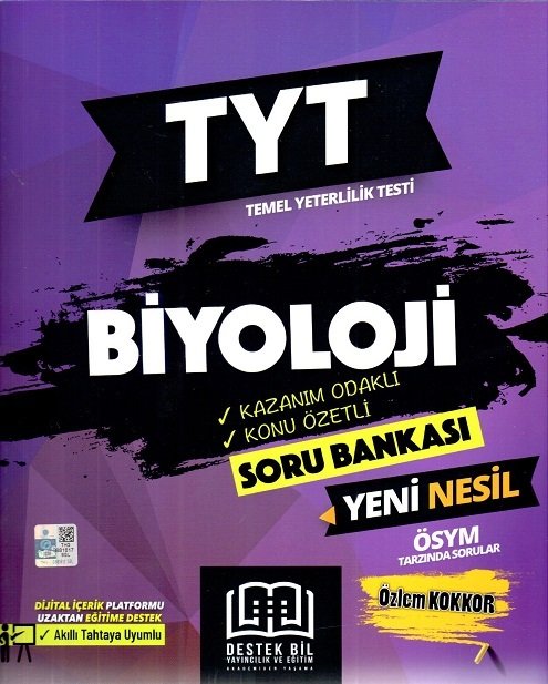 Destek Bil YKS TYT Biyoloji Konu Özetli Soru Bankası Destek Bil Yayınları