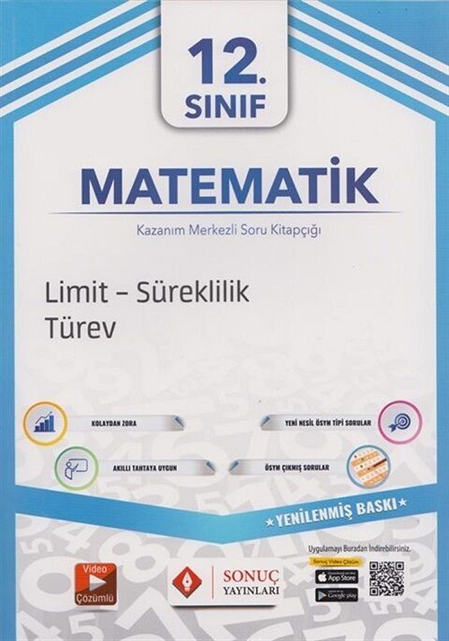 Sonuç 12. Sınıf Matematik Limit, Süreklilik ve Türev Soru Bankası Sonuç Yayınları