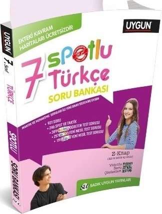 Sadık Uygun 7. Sınıf Türkçe Spotlu Soru Bankası Sadık Uygun Yayınları