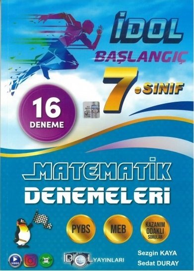 İdol 7. Sınıf Matematik Başlangıç 16 Deneme İdol Yayınları