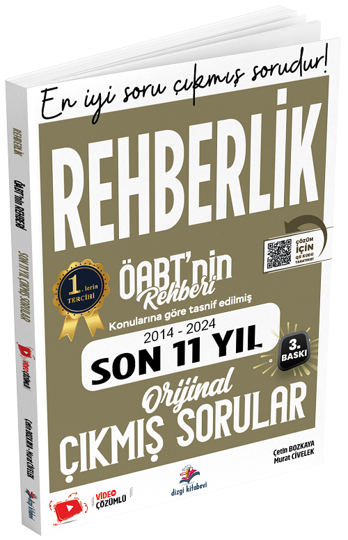 Dizgi Kitap 2025 ÖABT MEB-AGS nin Rehberi Rehberlik Çıkmış Sorular Son 11 Yıl Çözümlü - Çetin Bozkaya, Murat Civelek Dizgi Kitap Yayınları