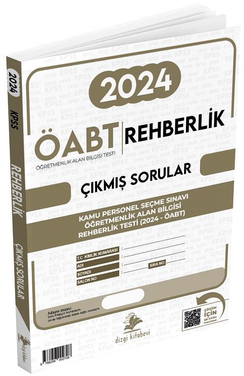 Dizgi Kitap ÖABT MEB-AGS Rehberlik 2024 Sınavı Çıkmış Sorular Çözümlü Dizgi Kitap Yayınları