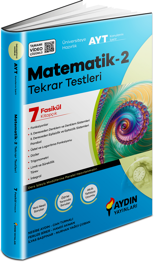 Aydın YKS AYT Matematik-2 Tekrar Testleri Aydın Yayınları