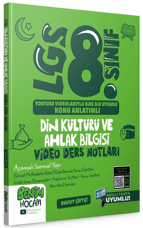 Benim Hocam 8. Sınıf LGS Din Kültürü ve Ahlak Bilgisi Video Ders Notları Benim Hocam Yayınları