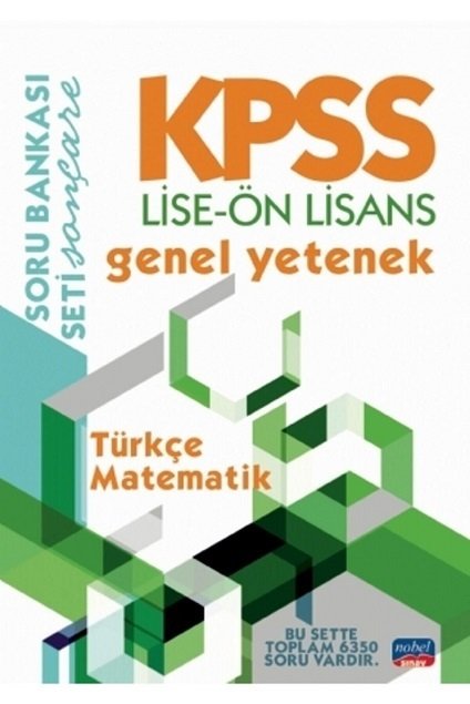 SÜPER FİYAT - Nobel KPSS Lise Ön Lisans Türkçe-Matematik Soru Bankası Nobel Sınav Yayınları