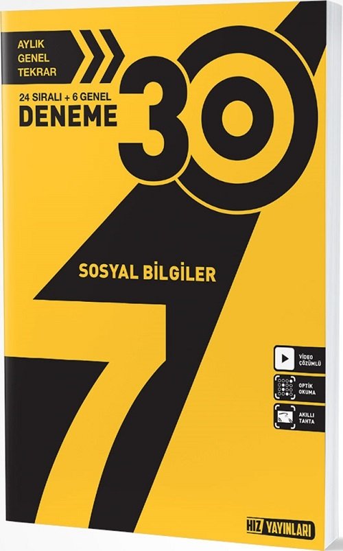 Hız Yayınları 7. Sınıf Sosyal Bilgiler 30 Deneme Hız Yayınları