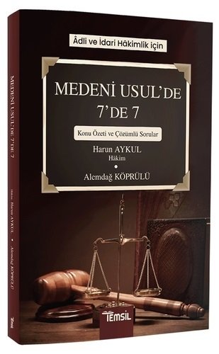 SÜPER FİYAT - Temsil Adli ve İdari Hakimlik için Medeni Usul de 7 de 7 - Harun Aykul, Alemdağ Köprülü Temsil Yayınları