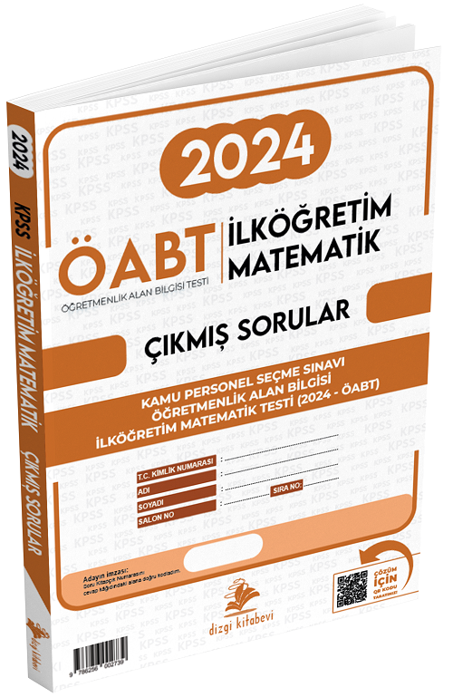 Dizgi Kitap ÖABT İlköğretim Matematik Öğretmenliği 2024 Sınavı Çıkmış Sorular Çözümlü Dizgi Kitap Yayınları