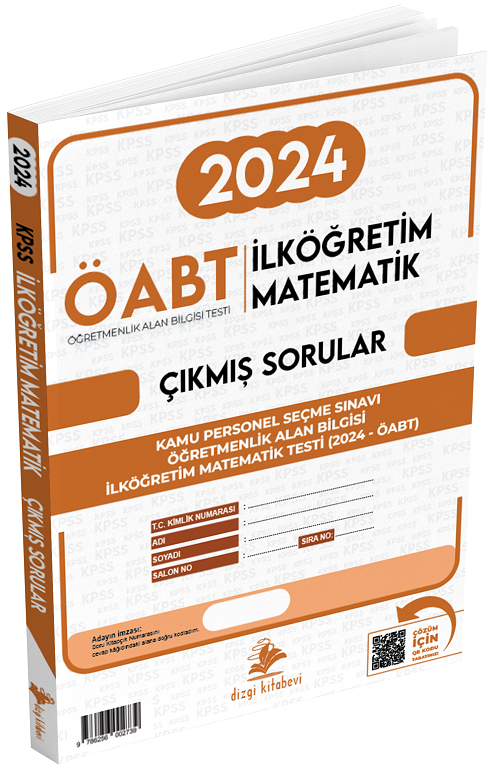 Dizgi Kitap ÖABT MEB-AGS İlköğretim Matematik Öğretmenliği 2024 Sınavı Çıkmış Sorular Çözümlü Dizgi Kitap Yayınları