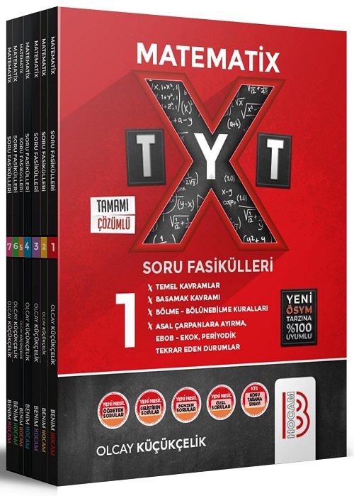 SÜPER FİYAT - Benim Hocam YKS TYT Matematik Matematix Soru Fasikülleri 7 Kitap Set Benim Hocam Yayınları