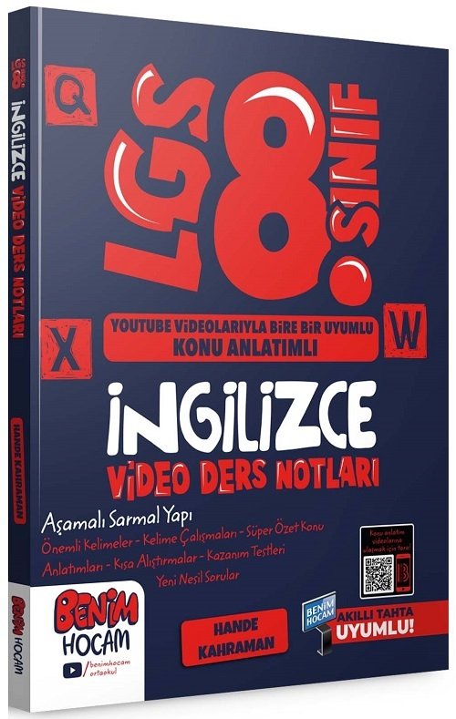 Benim Hocam 8. Sınıf LGS İngilizce Video Ders Notları Benim Hocam Yayınları