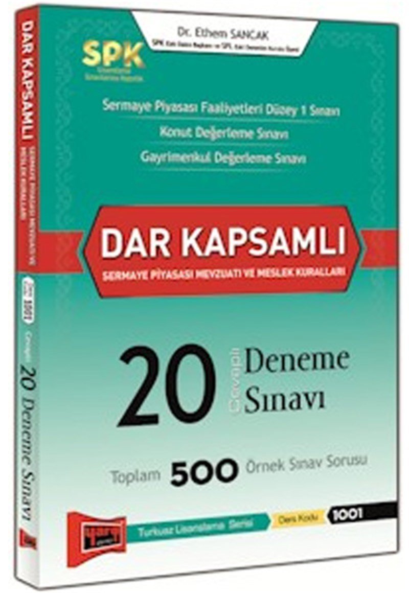 Yargı SPK 1001 Dar Kapsamlı Sermaye Piyasası Mevzuatı ve Meslek Kuralları 20 Deneme Yargı Yayınları