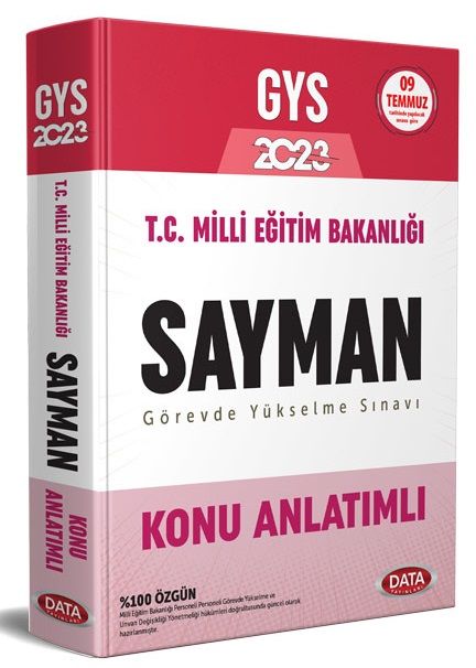 Data 2023 GYS MEB Milli Eğitim Bakanlığı Sayman Konu Anlatımlı Görevde Yükselme Data Yayınları