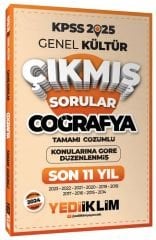 Yediiklim 2025 KPSS Coğrafya Çıkmış Sorular Son 11 Yıl Konularına Göre Çözümlü Yediiklim Yayınları