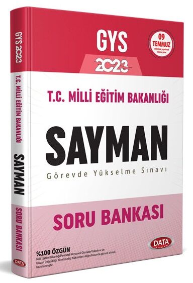 Data 2023 GYS MEB Milli Eğitim Bakanlığı Sayman Soru Bankası Görevde Yükselme Data Yayınları