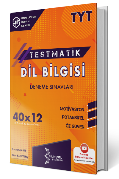 Bilinçsel YKS TYT Dil Bilgisi Testmatik 40x12 Deneme Sınavı Bilinçsel Yayınları