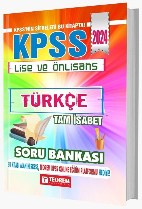 Teorem 2024 KPSS Lise Ön Lisans Türkçe Tam İsabet Soru Bankası Teorem Yayıncılık