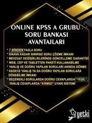 Yetki UE KPSS A Grubu ONLİNE 7212 Soru Bankası Yetki Yayıncılık Uzaktan Eğitim