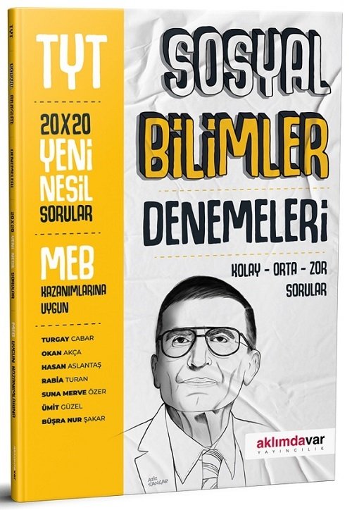 Aklımdavar YKS TYT Sosyal Bilimler 20x20 Deneme - Turgay Cabar Aklımdavar Yayıncılık