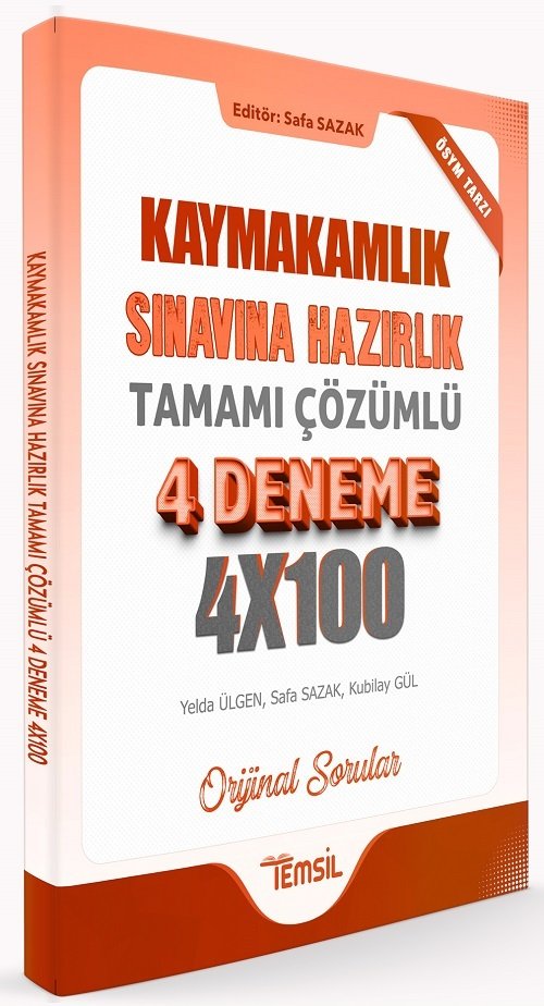 Temsil Kaymakamlık 4x100 4 Deneme Çözümlü Temsil Yayınları