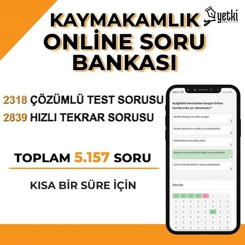 Yetki UE Kaymakamlık ONLİNE 5157 Soru Bankası Yetki Yayıncılık Uzaktan Eğitim