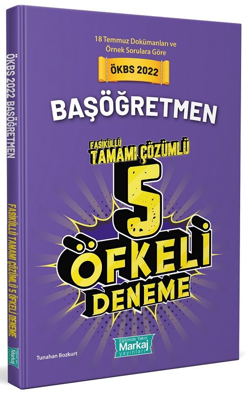 Markaj 2022 MEB ÖKBS Başöğretmen Öfkeli 5 Deneme Çözümlü Markaj Yayınları